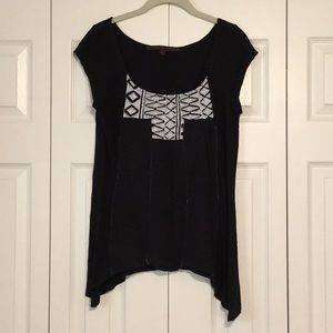 Beaded Short Sleeve Top - Small